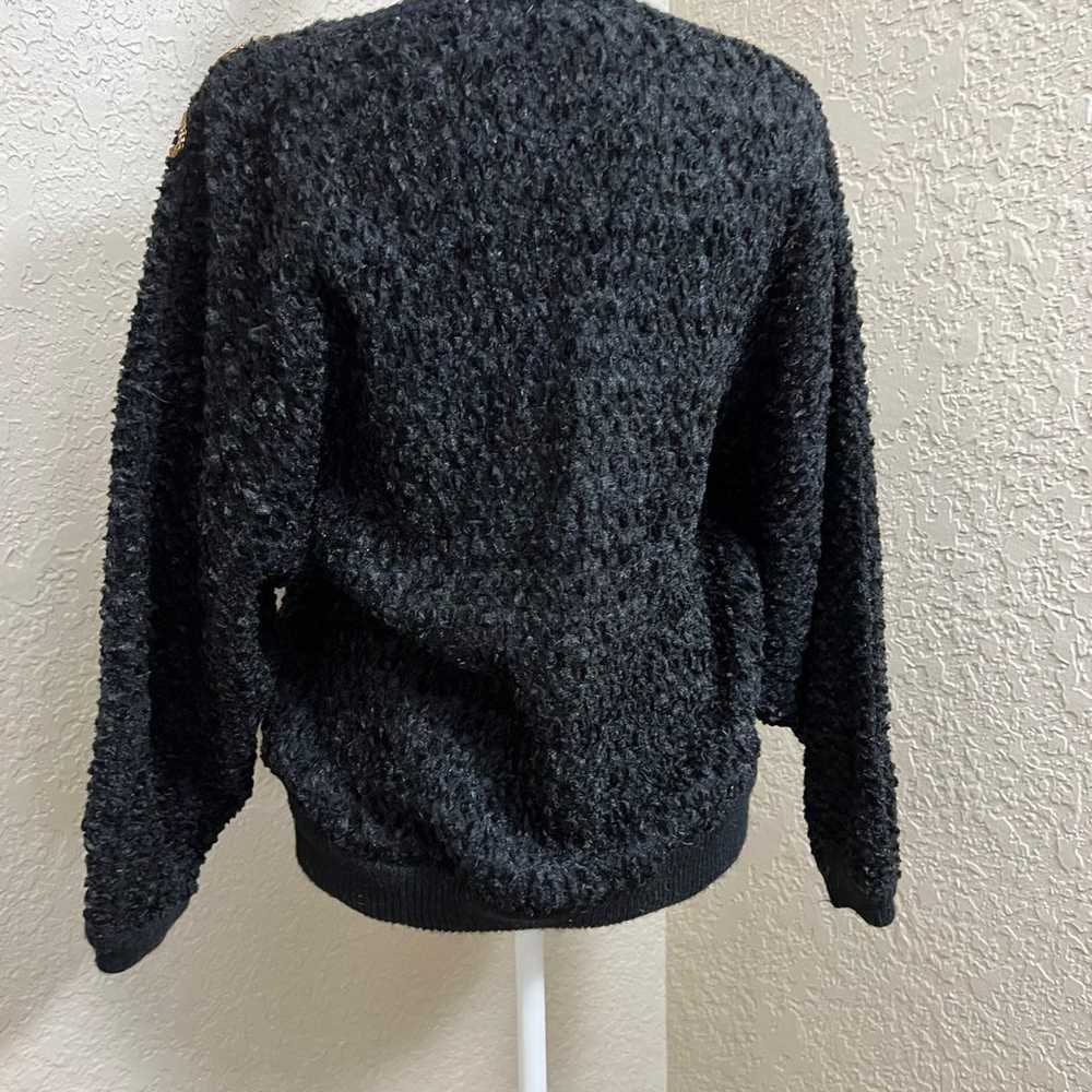 Vintage Black Sweater Design Zone Two sz M - image 4