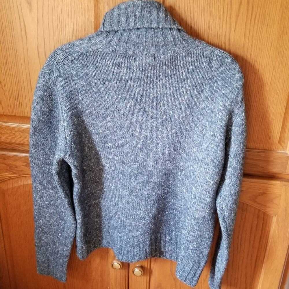 Womans L.L.Bean turtleneck sweater blue/gray size… - image 3