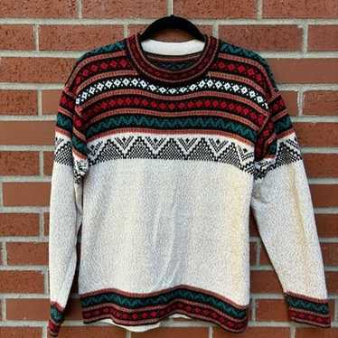 Fair isle alpaca wool sweater - image 1