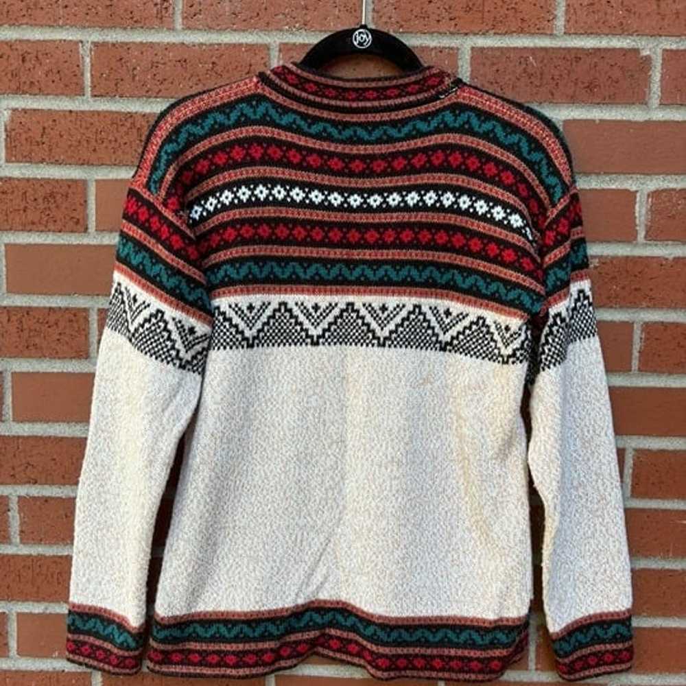 Fair isle alpaca wool sweater - image 2