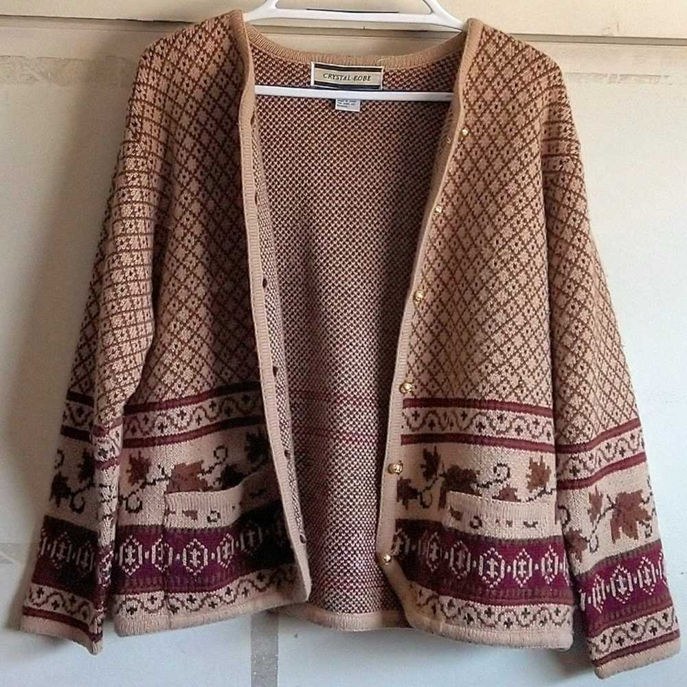 Crystal Kobe Women's Autumn Pattern Cardigan - image 2