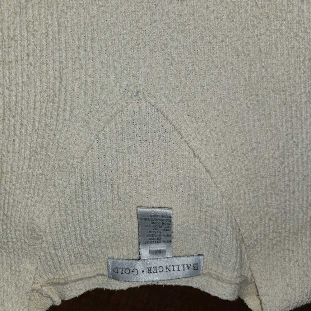 Ballinger Gold Size Medium White Cream Sweater V … - image 6