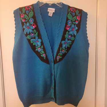 Vintage Embroidered Vest - image 1