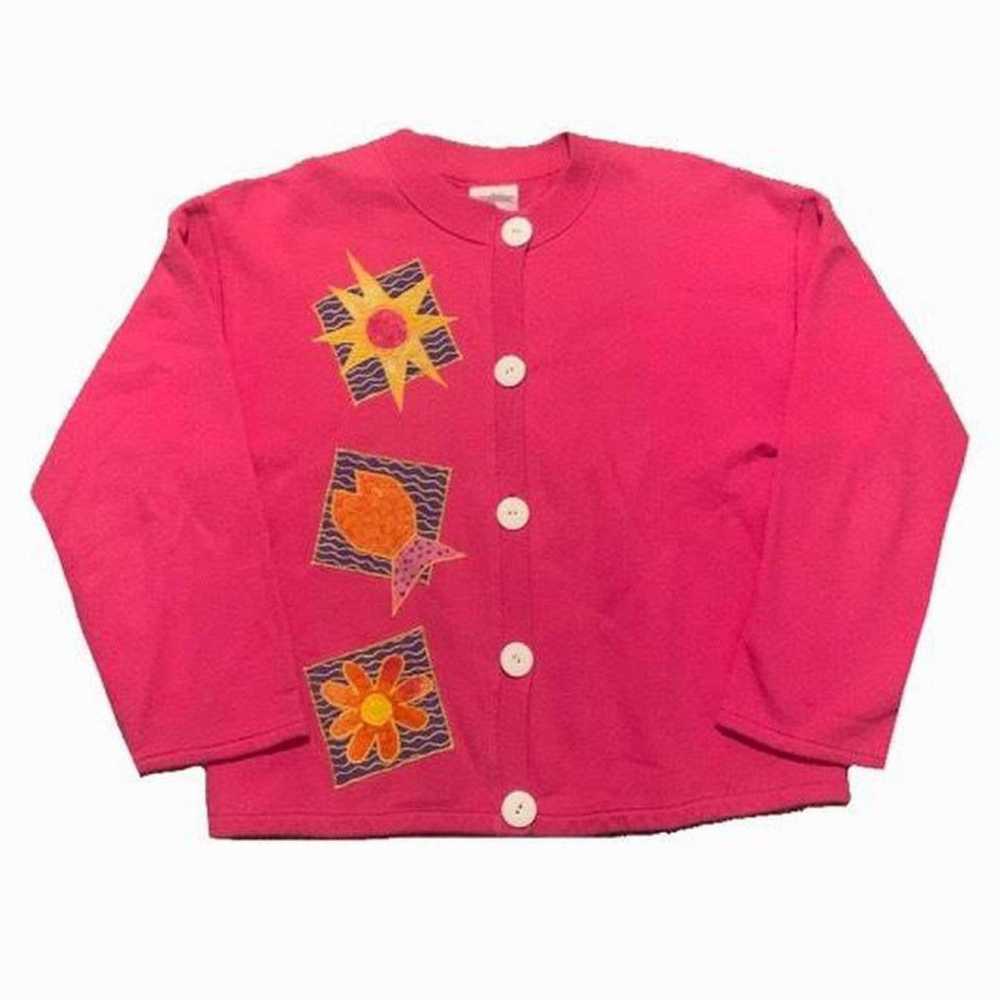 Vintage patchwork sweater grandma sweater cardiga… - image 1