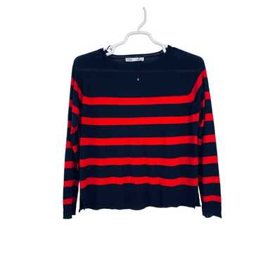 NWOT ZARA Striped Sweater Red And Black Stripes S… - image 1