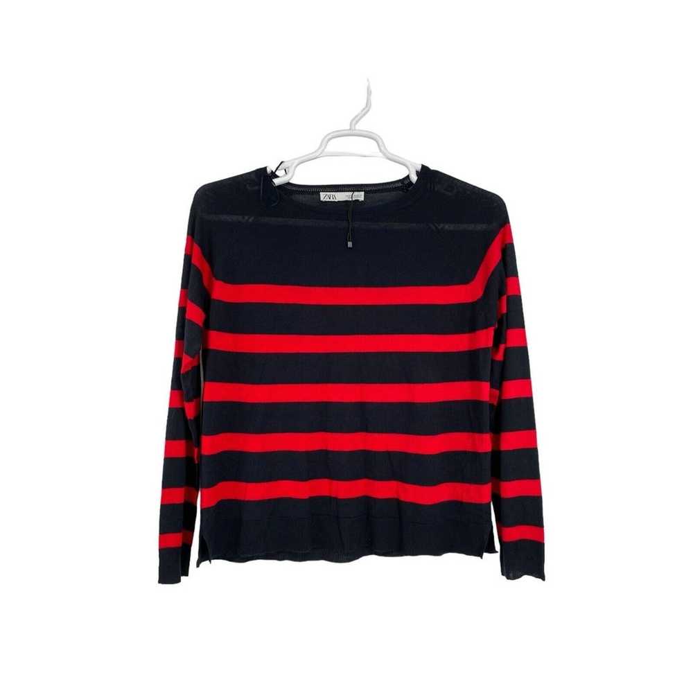 NWOT ZARA Striped Sweater Red And Black Stripes S… - image 6