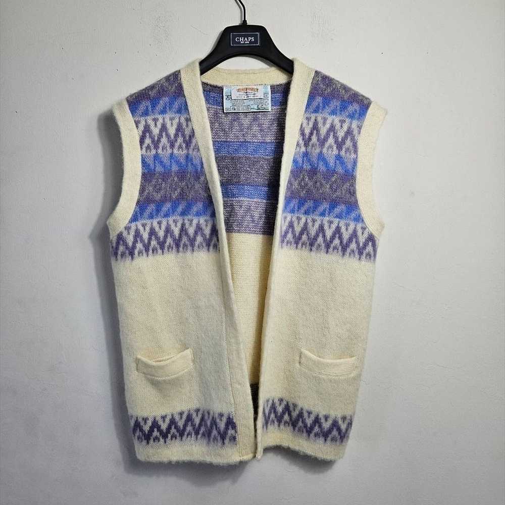 Vintage 80's James Pringle Eider Knit Cream Pure … - image 1