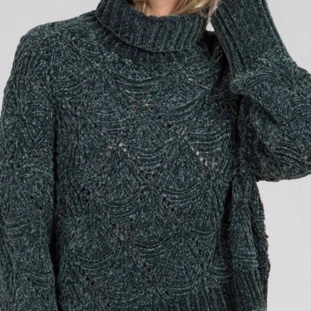 POL CHENILLE chunky vintage turtleneck sweatshirt - image 2