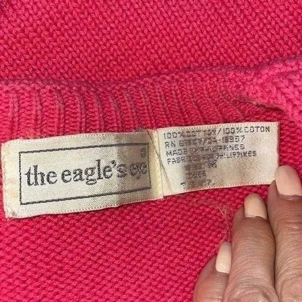 Vtg 80s The Eagle’s Eye pink short sleeved cardig… - image 7