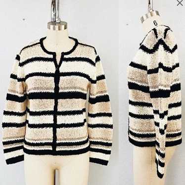 TALBOTS Vintage Cardigan Sweater Hand Knit Long B… - image 1