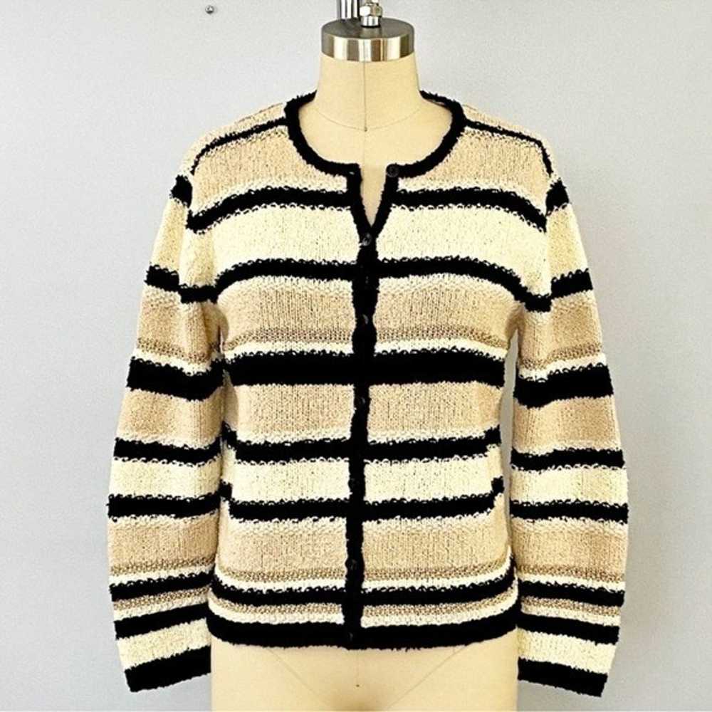 TALBOTS Vintage Cardigan Sweater Hand Knit Long B… - image 2