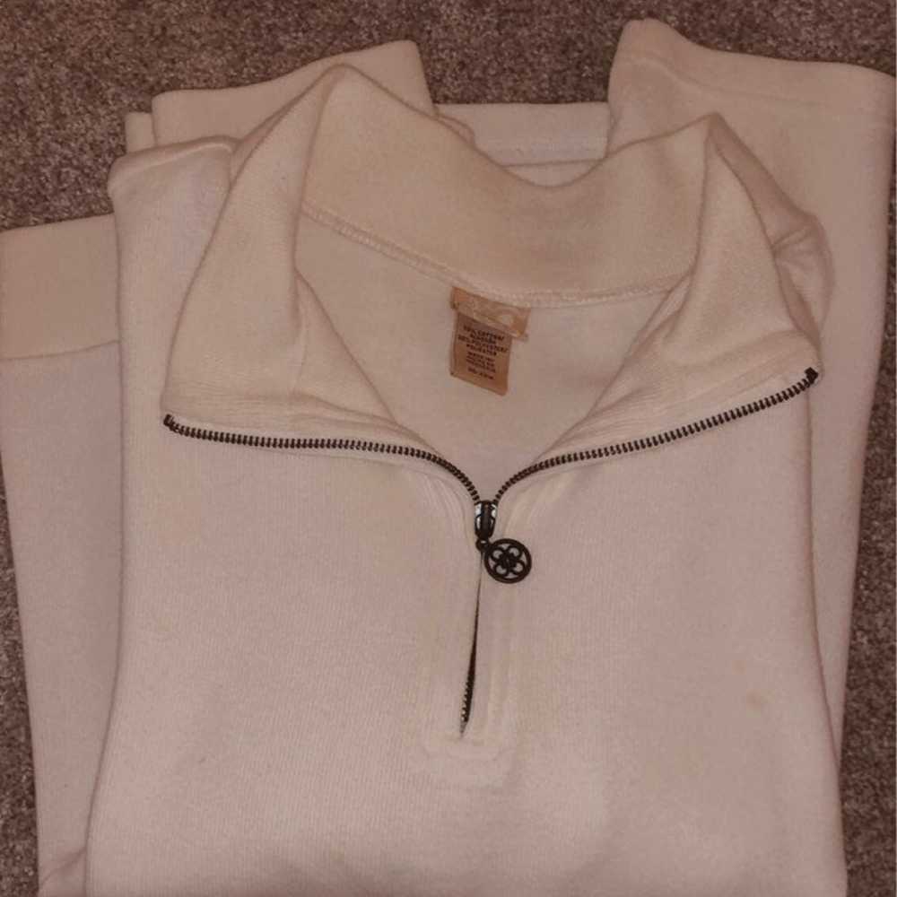 Covington White half zip up sweater - image 1