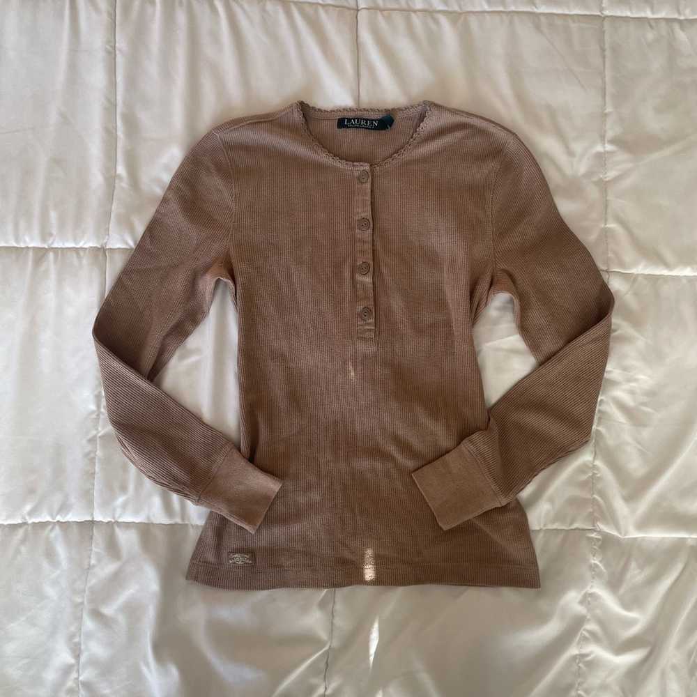 VINTAGE LAUREN RALPH LAUREN HENLEY - image 1