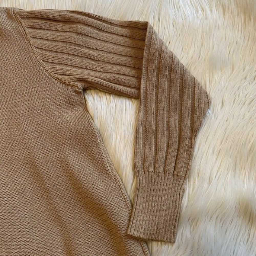 Vintage 70s Jaeger 100% Wool Sweater Mock Neck Ca… - image 5