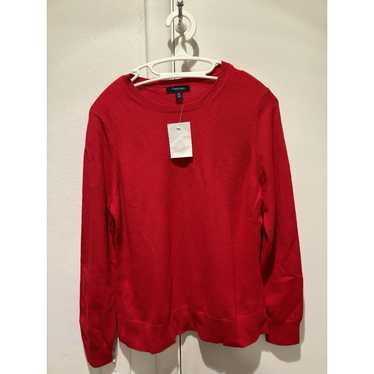 Vintage Lands End Sweater 100% Cashmere Red Size … - image 1