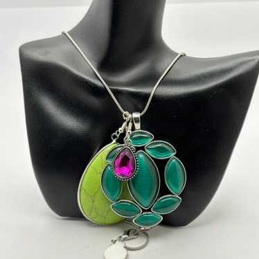 Other Stunning green & purple necklace - image 1