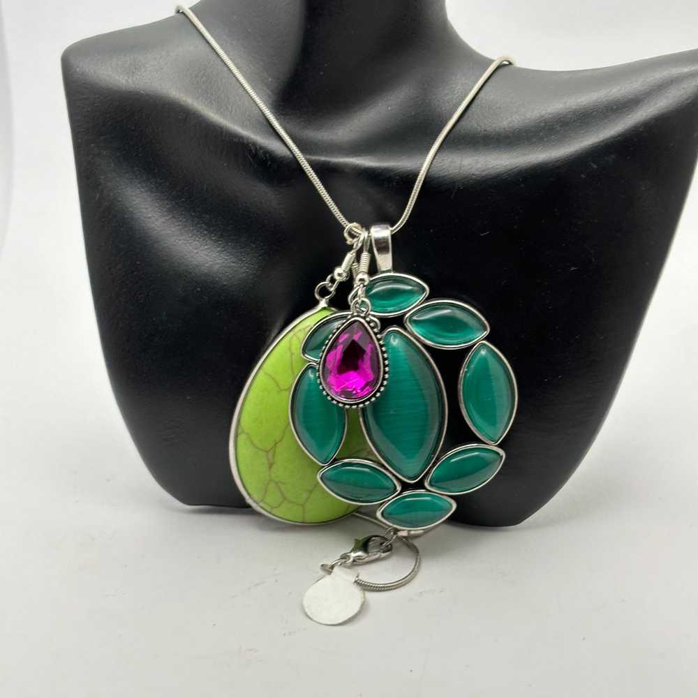 Other Stunning green & purple necklace - image 2