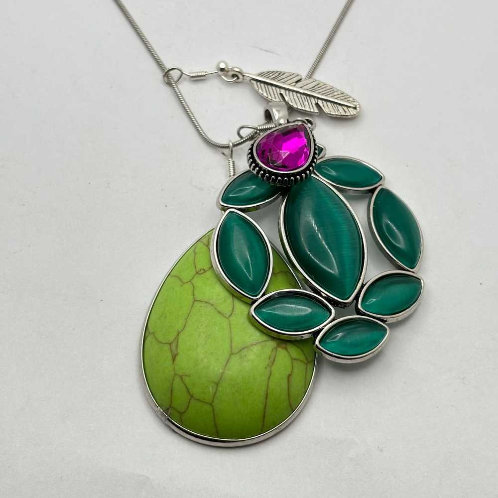 Other Stunning green & purple necklace - image 3