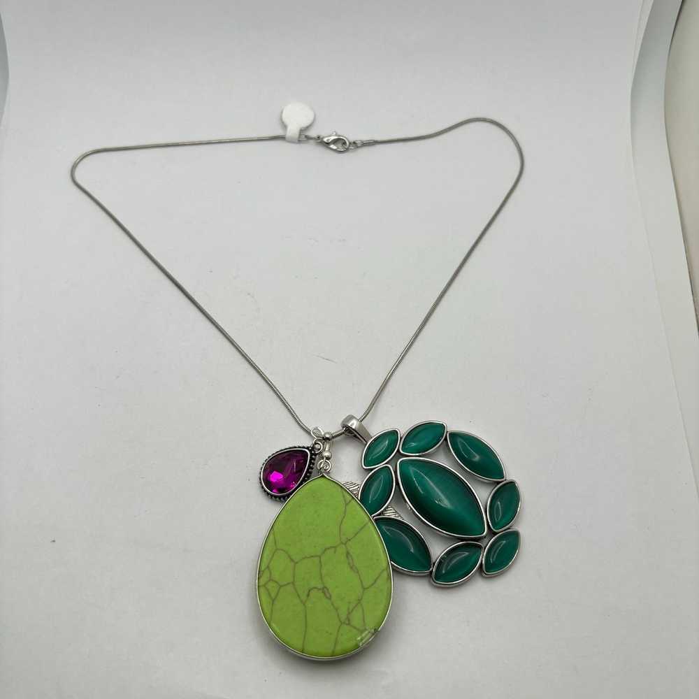 Other Stunning green & purple necklace - image 4