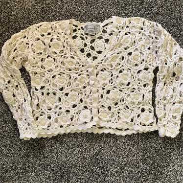 Vintage Beautifully Detailed Junior's Sweater Siz… - image 1