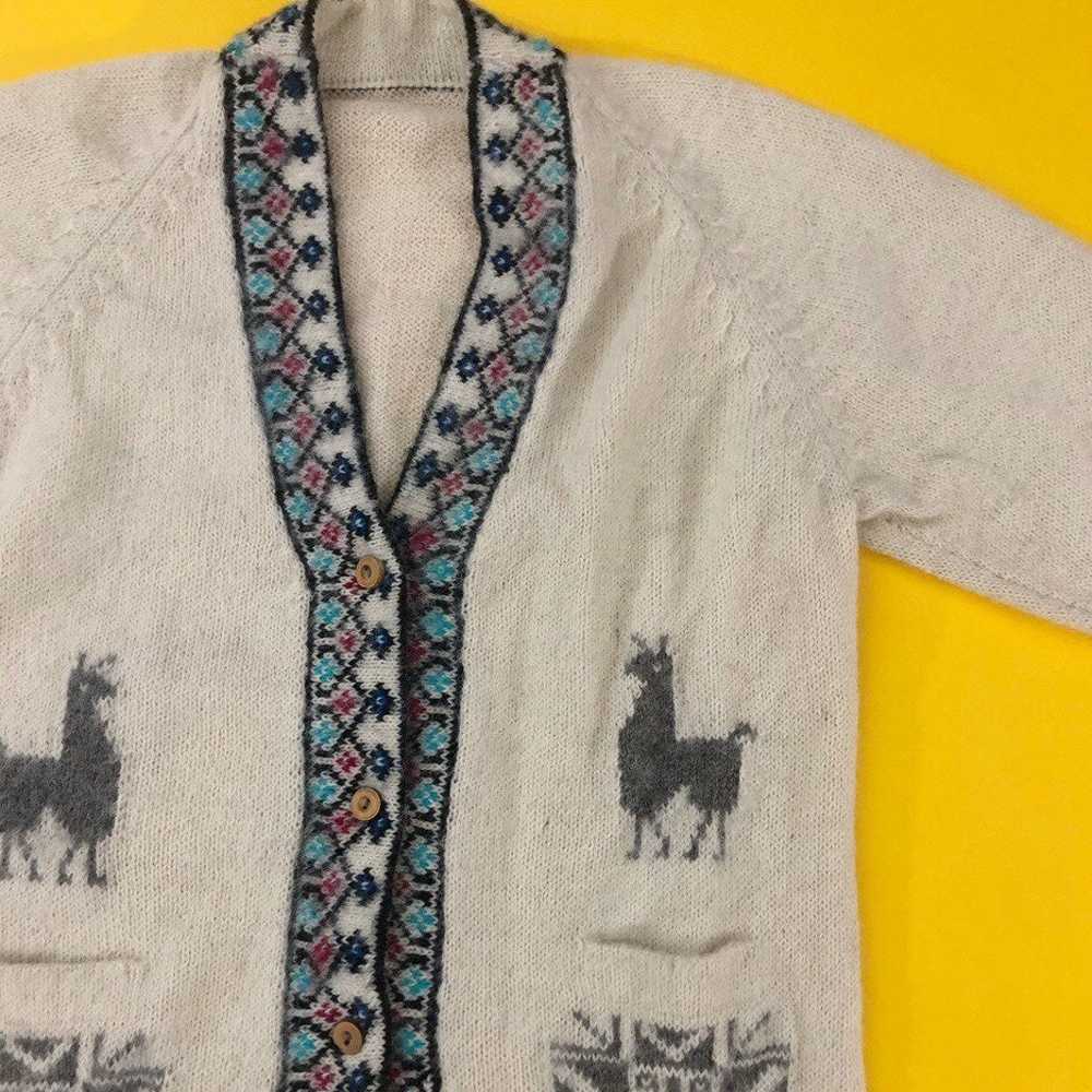 Vintage 70's Alpaca Cardigan - image 2