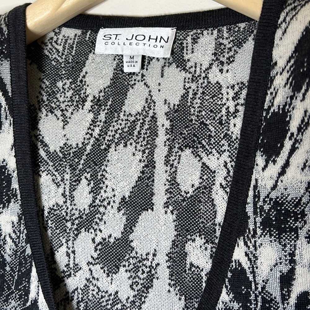 St John Collection Patterned Print Cardigan Sweat… - image 2