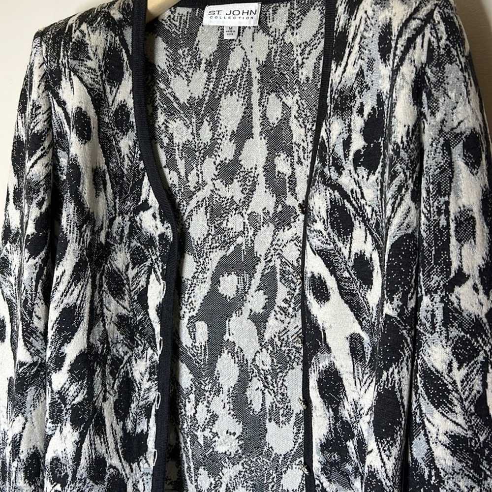 St John Collection Patterned Print Cardigan Sweat… - image 6