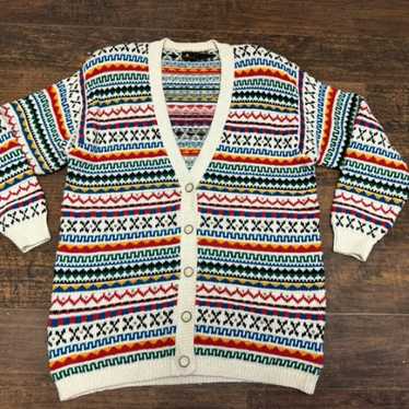 Vintage 80s 90s Liz Claiborne cardigan sweater M - image 1