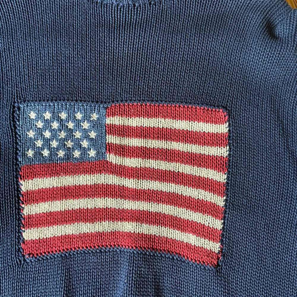 Vintage Ralph Lauren Country Cotton American Flag… - image 5