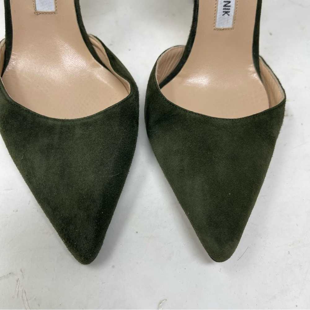 Manolo Blahnik ManoloBlahnik D’orsey green suede … - image 12