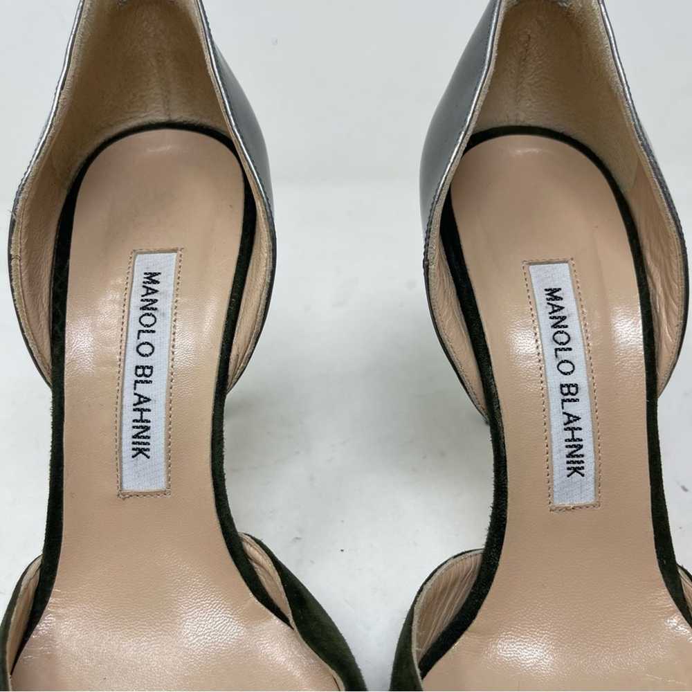 Manolo Blahnik ManoloBlahnik D’orsey green suede … - image 5