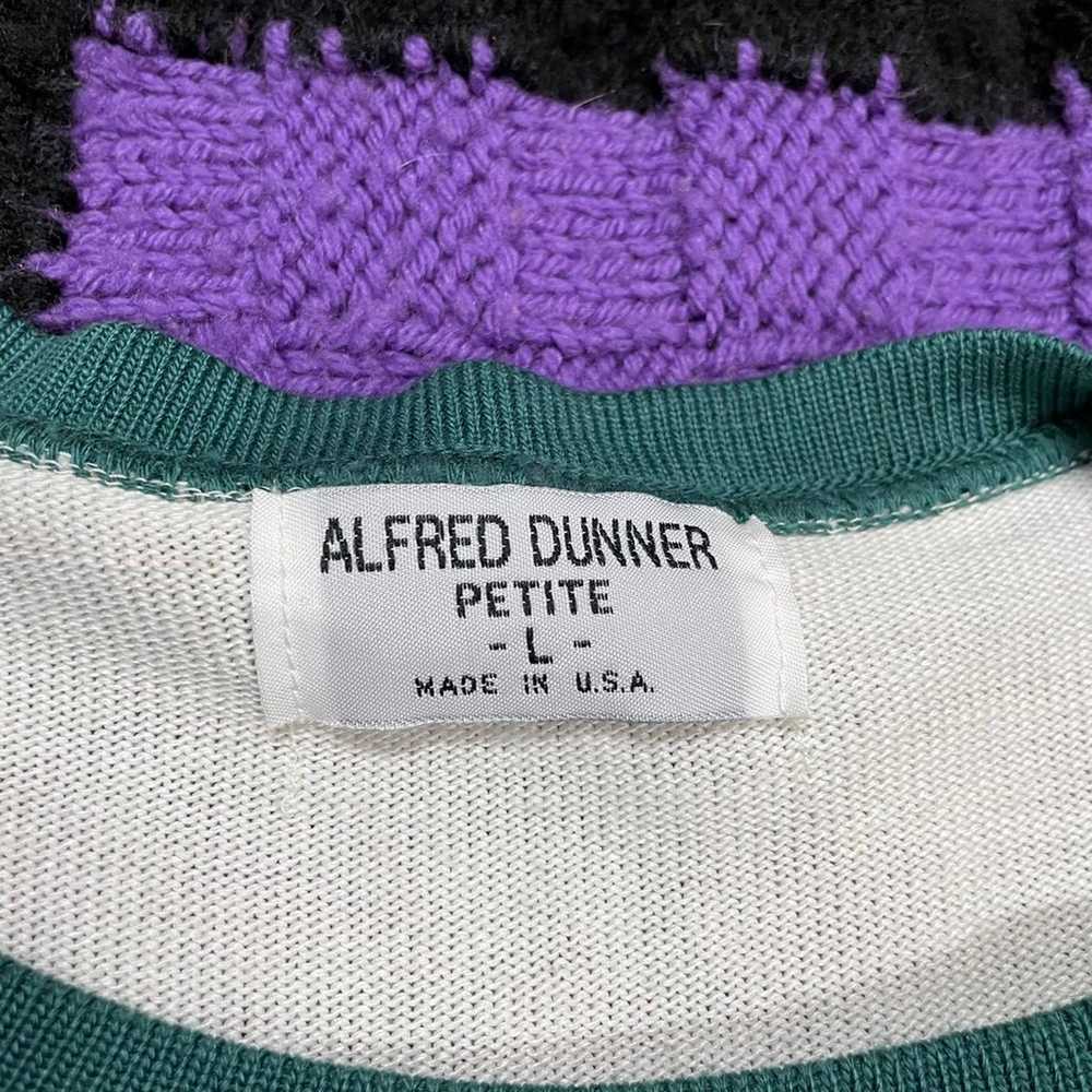 Vintage 90s Alfred Dunner Petite Green Striped Ca… - image 4