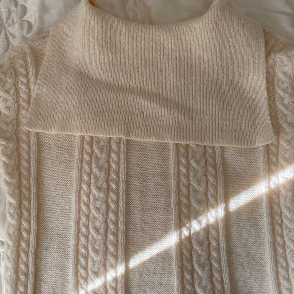 kawaii cream and white wool sweater - image 5