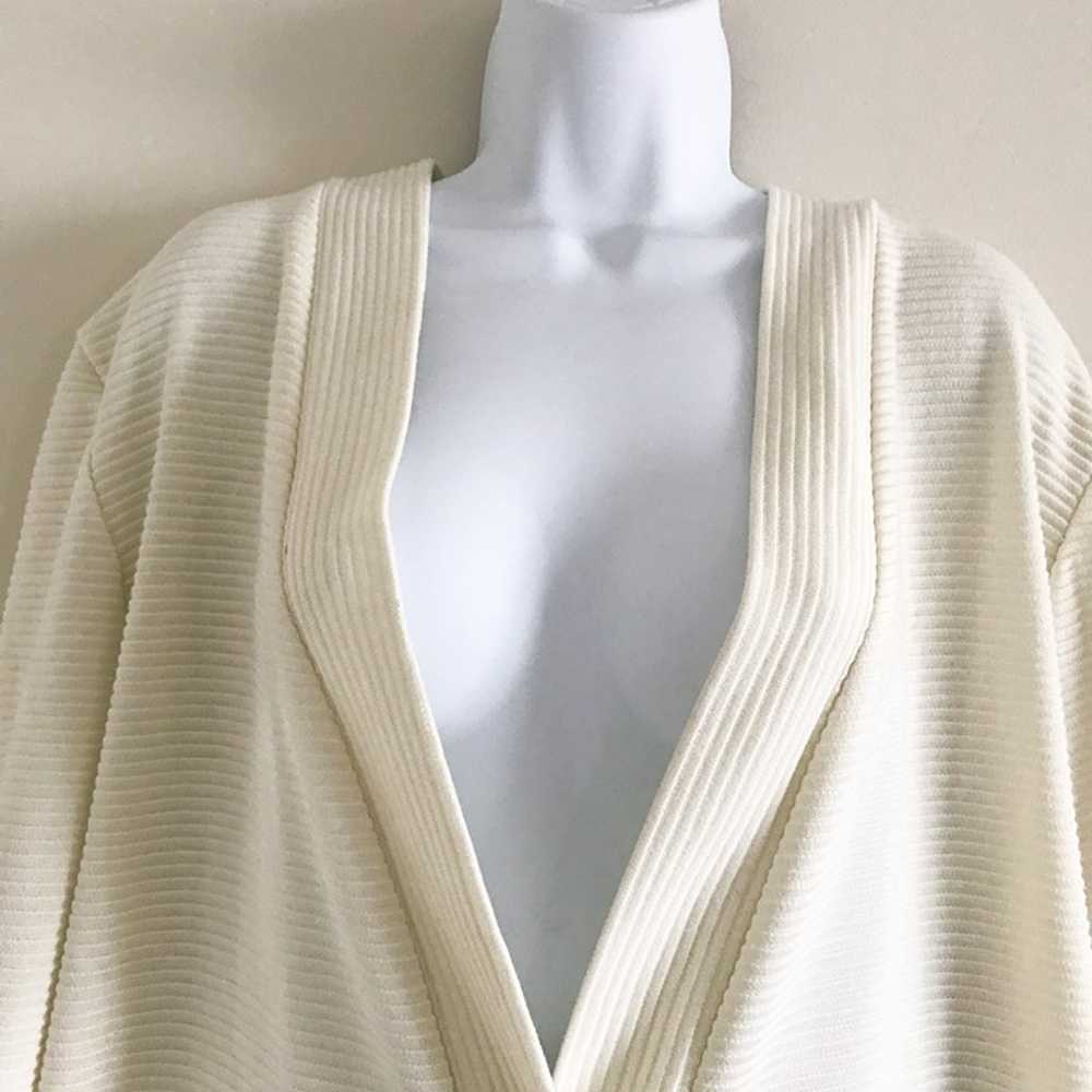 Cream Oversized Vintage V-Neck Cardigan - image 2