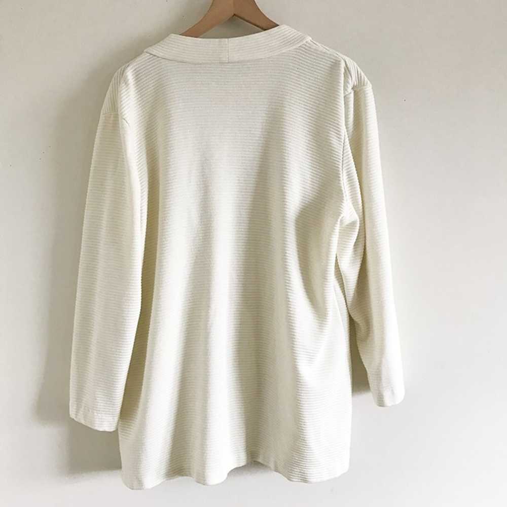 Cream Oversized Vintage V-Neck Cardigan - image 5