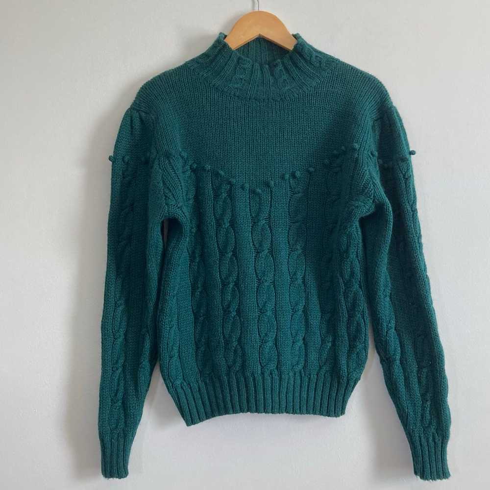 Vintage Wool Pom Pom Sweater - image 2