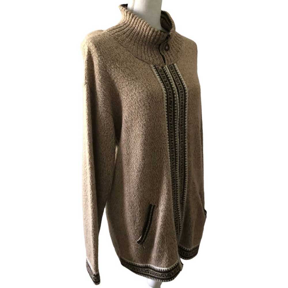 Factoria Perez 100% alpaca wool Zip Ladies Cardig… - image 2