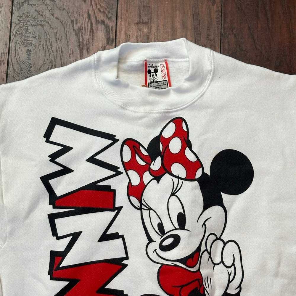 70s 80s Minnie Mouse Disney crewneck - image 1