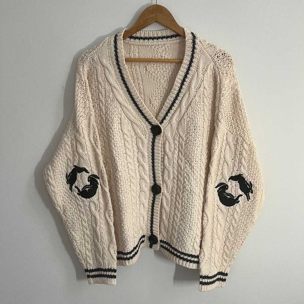 Harry Styles cardigan with bunnies and HS logo - image 1