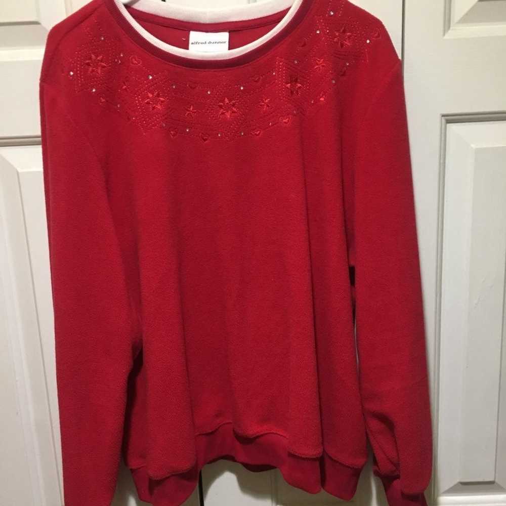 Alfred Dunner Red Christmas Sweater - image 1