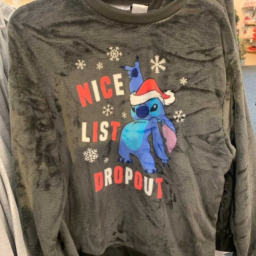 Disney’s Stitch Christmas Pullover Juniors’ XL - image 1