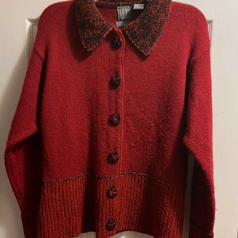 Vintage Ivy Collectibles Size XL Women's Cardigan… - image 1