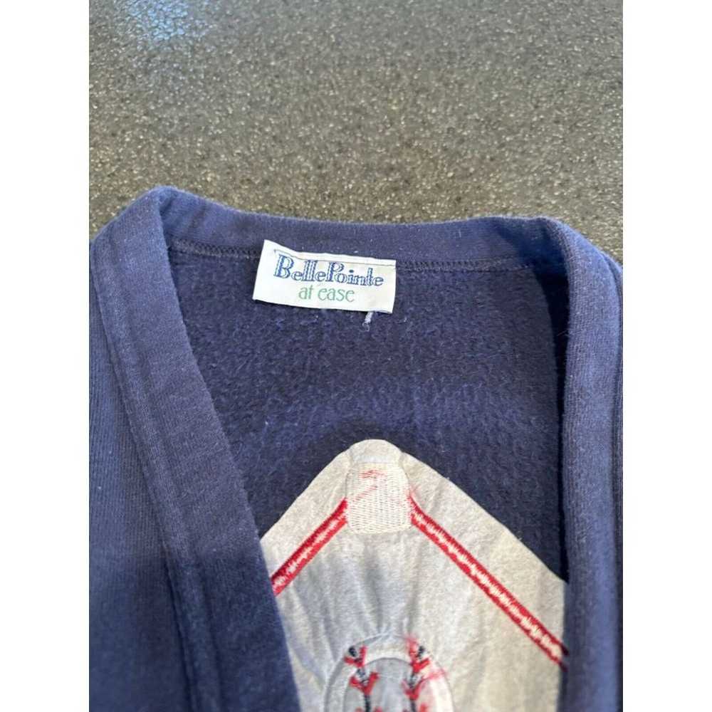 Vintage Belle Pointe Baseball Cardigan Large - image 3