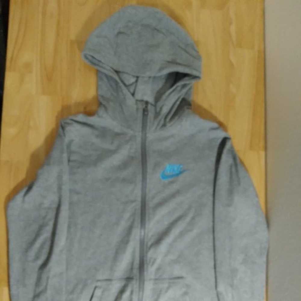 Vintage Nike Logo Lightweight Zipper Hoodie Sweat… - image 2