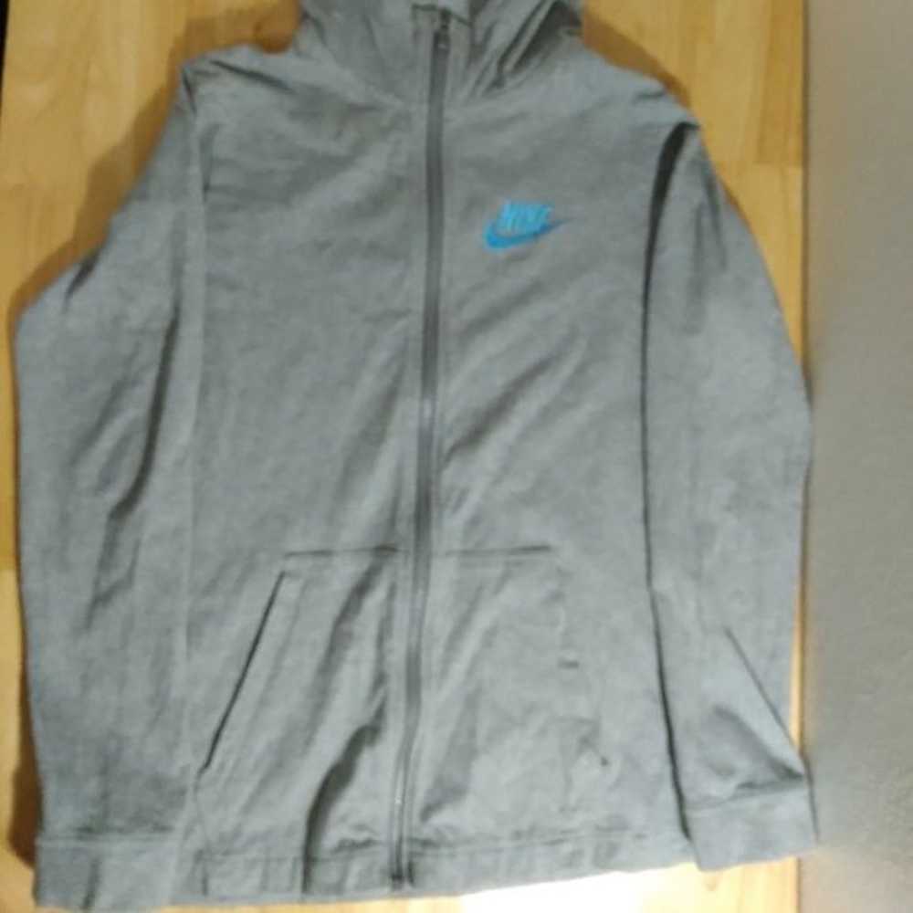 Vintage Nike Logo Lightweight Zipper Hoodie Sweat… - image 3