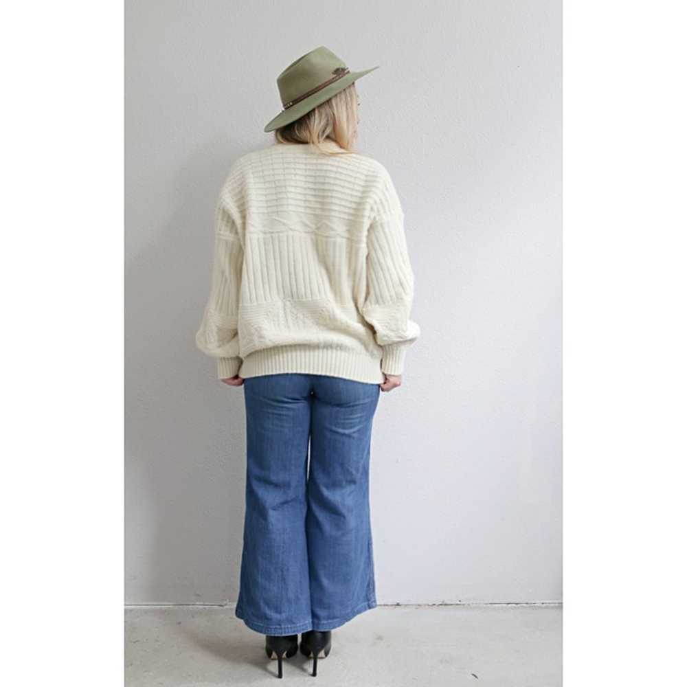 1980's Vintage Slouchy Cream & Wool Sweater // Wo… - image 2