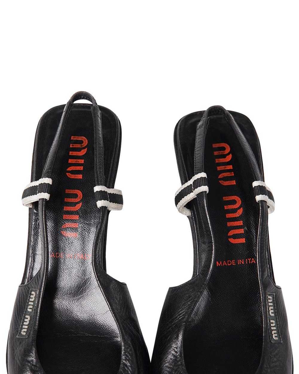 Miu Miu Miu Miu S/S2000 Leather Mules in Black - image 8