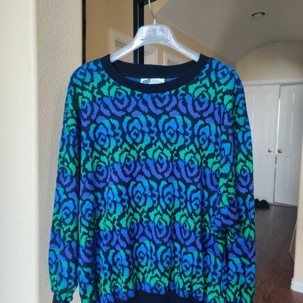 Topnotch Oversized Vintage Knit Sweater - image 1