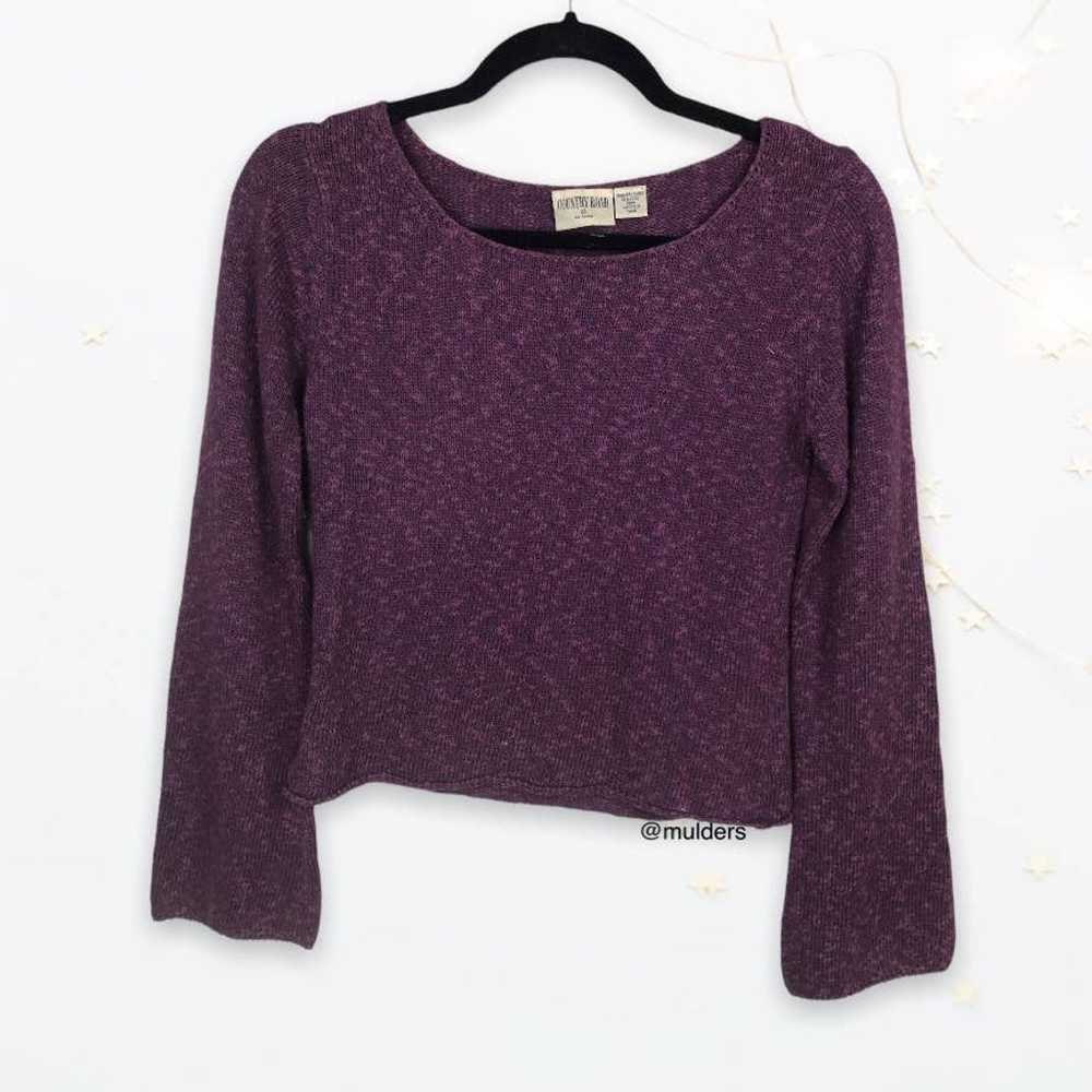 Country Road Purple Cropped Sweater - image 1