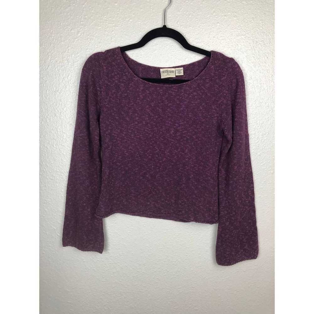 Country Road Purple Cropped Sweater - image 2